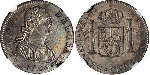 8 Реал Чили Серебро Карл IV король Испании (1748-1819)