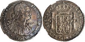 8 Реал Чили Серебро Карл IV король Испании (1748-1819)