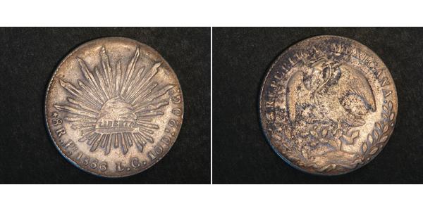 8 Реал Second Federal Republic of Mexico (1846 - 1863) Срібло 