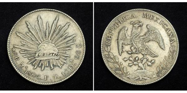 8 Реал Second Federal Republic of Mexico (1846 - 1863) Срібло 