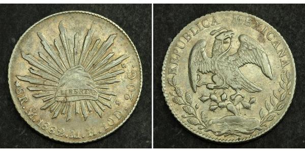 8 Реал Second Federal Republic of Mexico (1846 - 1863) Срібло 
