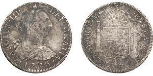 8 Реал Іспанська Імперія (1700 - 1808) Срібло Карл III король Іспанії (1716 -1788)