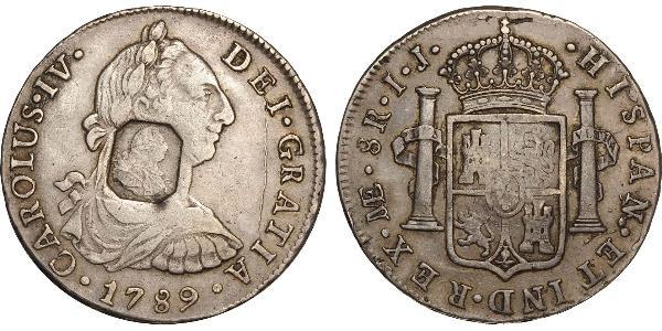 8 Реал Іспанська Імперія (1700 - 1808) Срібло Карл IV король Іспанії  (1748-1819)
