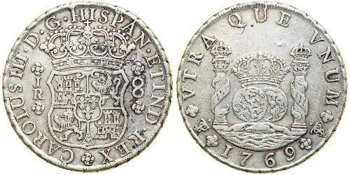 8 Реал Віце-королівство Перу (1542 - 1824) / Болівія Срібло Карл III король Іспанії (1716 -1788)