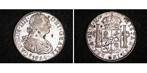 8 Реал Нова Іспанія (1519 - 1821) Срібло Карл IV король Іспанії  (1748-1819)
