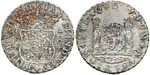 8 Реал Нова Іспанія (1519 - 1821) Срібло Філіп V король Іспанії  (1683-1746)