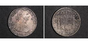 8 Реал Нова Іспанія (1519 - 1821) Срібло Карл IV король Іспанії  (1748-1819)