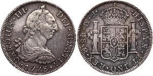 8 Реал Нова Іспанія (1519 - 1821) Срібло Карл III король Іспанії (1716 -1788)