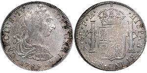 8 Реал Нова Іспанія (1519 - 1821) Срібло Карл IV король Іспанії  (1748-1819)