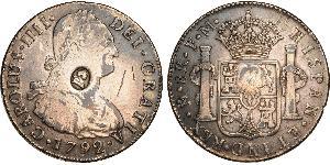 8 Реал Нова Іспанія (1519 - 1821) Срібло Карл IV король Іспанії  (1748-1819)