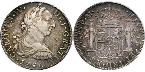 8 Реал Нова Іспанія (1519 - 1821) Срібло Карл IV король Іспанії  (1748-1819)