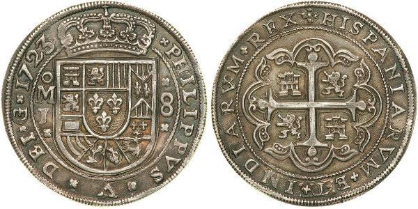 8 Реал Нова Іспанія (1519 - 1821) Срібло Філіп V король Іспанії  (1683-1746)