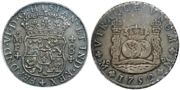 8 Реал Нова Іспанія (1519 - 1821) Срібло Фердинанд VI  король Іспаніі (1713-1759)