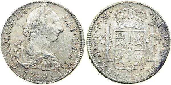 8 Реал Нова Іспанія (1519 - 1821) Срібло Карл III король Іспанії (1716 -1788)