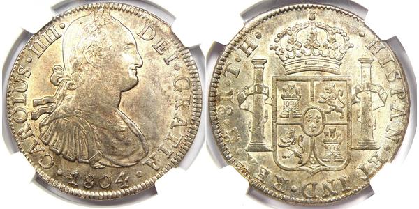 8 Реал Нова Іспанія (1519 - 1821) Срібло Карл IV король Іспанії  (1748-1819)