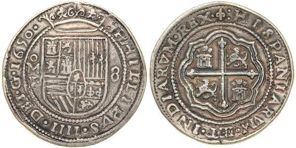 8 Реал Нова Іспанія (1519 - 1821) Срібло Philip IV of Spain (1605 -1665)