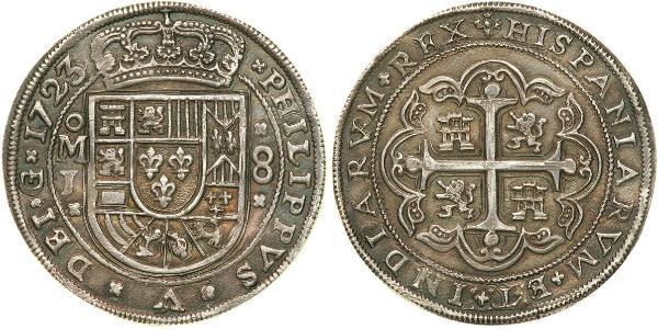 8 Реал Нова Іспанія (1519 - 1821) Срібло Філіп V король Іспанії  (1683-1746)