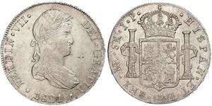 8 Реал Перу Срібло Фердинанд VII король Іспанії (1784-1833)