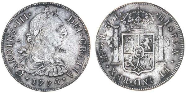 8 Реал Перу Срібло Карл III король Іспанії (1716 -1788)