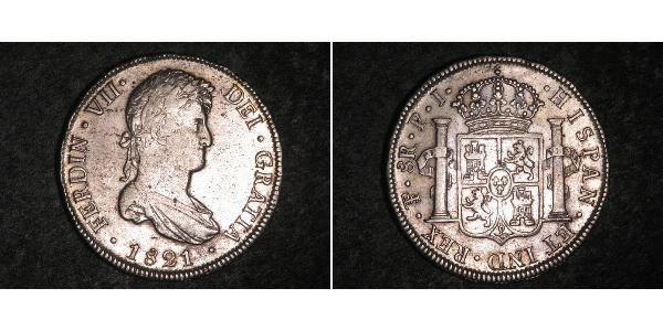8 Реал Ріо-де-ла-Плата (віце-королівство) (1776 - 1814) / Болівія Срібло Фердинанд VII король Іспанії (1784-1833)