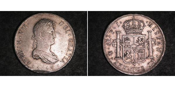 8 Реал Ріо-де-ла-Плата (віце-королівство) (1776 - 1814) / Болівія Срібло Фердинанд VII король Іспанії (1784-1833)