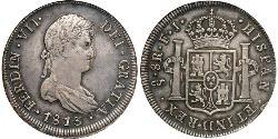 8 Реал Чилі Срібло Фердинанд VII король Іспанії (1784-1833)