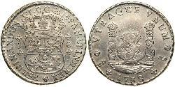 8 Реал Чилі Срібло Фердинанд VI  король Іспаніі (1713-1759)
