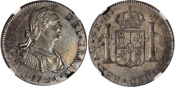 8 Реал Чилі Срібло Карл IV король Іспанії  (1748-1819)