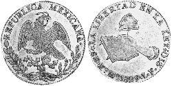 8 Эскудо Second Federal Republic of Mexico (1846 - 1863) Золото 