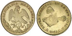 8 Эскудо Second Federal Republic of Mexico (1846 - 1863) Золото 