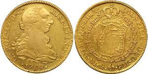 8 Эскудо Новая Испания (1519 - 1821) Золото Карл IV король Испании (1748-1819)