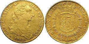 8 Эскудо Новая Испания (1519 - 1821) Золото Карл III король Испании (1716 -1788)