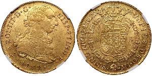 8 Эскудо Перу Золото Карл III король Испании (1716 -1788)