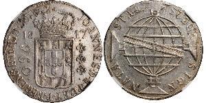 960 Reis Brésil Argent Jean VI de Portugal (1767-1826)