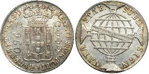 960 Reis Brésil Argent Jean VI de Portugal (1767-1826)