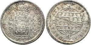 960 Reis Brésil Argent Jean VI de Portugal (1767-1826)