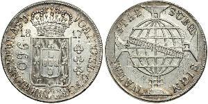 960 Reis Brésil Argent Jean VI de Portugal (1767-1826)