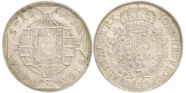 960 Reis Brésil Argent 