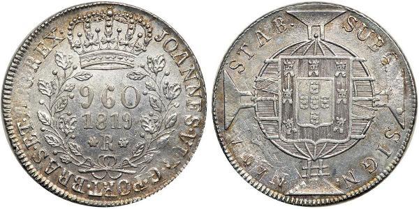 960 Reis Brésil Argent 