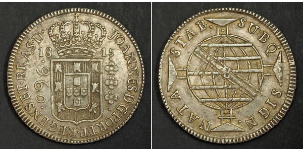960 Reis Brasile Argento Giovanni VI del Portogallo (1767-1826)