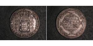 960 Reis Brasil Plata Juan VI de Portugal (1767-1826)