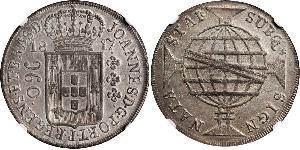 960 Reis Brasil Plata Juan VI de Portugal (1767-1826)