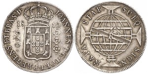 960 Reis Brasil Plata Juan VI de Portugal (1767-1826)