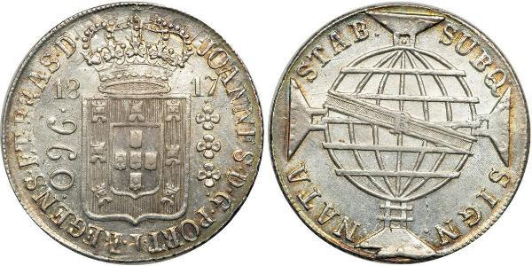 960 Reis Brasil Plata Juan VI de Portugal (1767-1826)