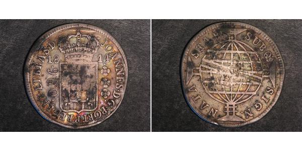 960 Reis Brasil Plata Juan VI de Portugal (1767-1826)