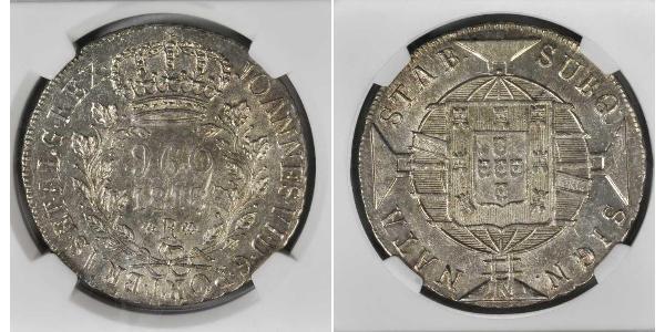 960 Reis Brasil Plata Juan VI de Portugal (1767-1826)