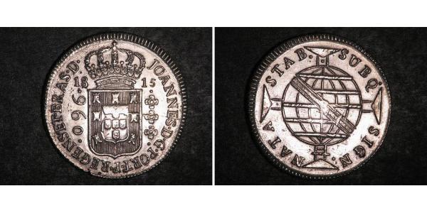 960 Reis Brasil Plata Juan VI de Portugal (1767-1826)