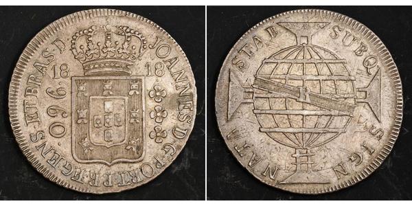 960 Reis Brasil Plata Juan VI de Portugal (1767-1826)