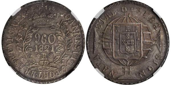 960 Reis Brasilien Silber 