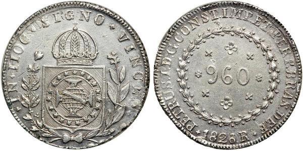 960 Reis Empire of Brazil (1822-1889) Silber 